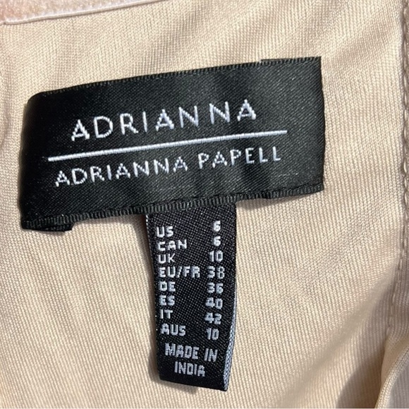 🌻NEW w.tags Adrianna Papell Beaded Halter Party Dress Size 6 | $275 Retail - Picture 12 of 16